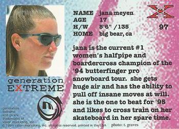 1994 Vision Generation Extreme #97 Jana Meyen Back